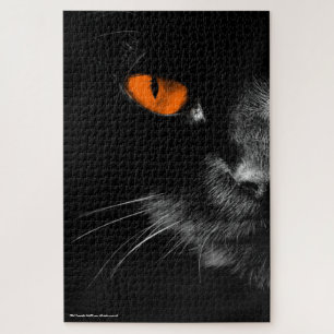 Zwarte katten heersen - Oranje ogen Legpuzzel