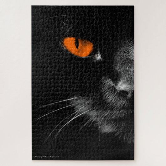 Zwarte katten heersen - Oranje ogen Legpuzzel (Verticaal)