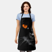 Zwarte katten heersen - Oranje ogen Schort (Gedragen)