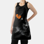 Zwarte katten heersen - Oranje ogen Schort (Insitu)