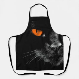Zwarte katten heersen - Oranje ogen Schort