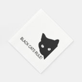 Zwarte katten heersen servet (Hoek)
