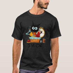Zwarte katten het gaat goed met mij Quilten katten T-shirt