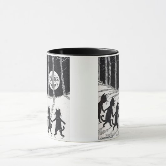 Zwarte katten houden handen in maanlicht · Louis W Mok (Midden)