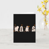 Zwarte katten in cute spookkat Halloween Kaart (Gele Bloem)