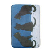 Zwarte katten in de sneeuw, Louis Wain Badmat (Voorkant Verticaal)