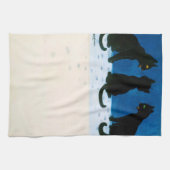 Zwarte katten in de sneeuw, Louis Wain Theedoek (Horizontaal)