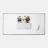 Zwarte katten in Halloween-kostuums - Ghost, Witch Bureaumat (Keyboard & Muis)