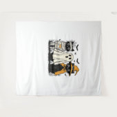 Zwarte katten in Halloween-kostuums - Ghost, Witch Wandkleed (Voorkant (horizontaal))