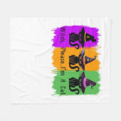 Zwarte katten in heks Petten Essential T-shirt Fleece Deken (Voorkant (Horizontaal))