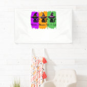 Zwarte katten in heks Petten Essential T-shirt Spandoek (Insitu)