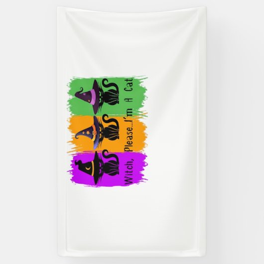 Zwarte katten in heks Petten Essential T-shirt Spandoek (Verticaal)