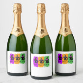 Zwarte katten in heks Petten Essential T-shirt Sparkling Wijnetiket (Flessen)