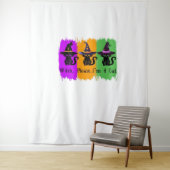 Zwarte katten in heks Petten Essential T-shirt Wandkleed (In situ)