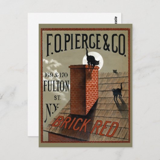  zwarte katten in het moonlichte reclamebord briefkaart (Voorkant / Achterkant)