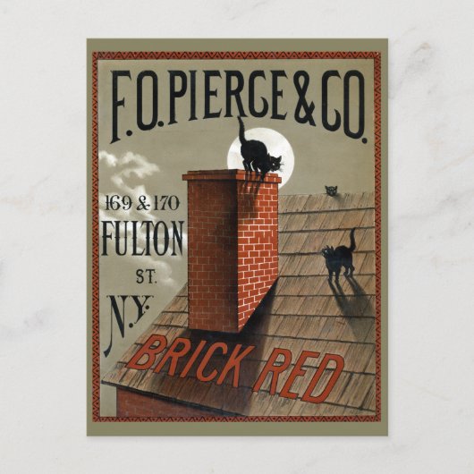  zwarte katten in het moonlichte reclamebord briefkaart (Voorkant)