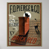  zwarte katten in het moonlichte reclamebord poster (Voorkant)