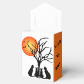 Zwarte katten in het motorlicht bedankdoosjes (Geopend)