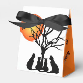 Zwarte katten in het motorlicht bedankdoosjes