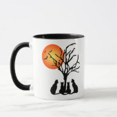 Zwarte katten in het motorlicht mok (Links)