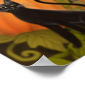 Zwarte katten in Poster met pompoenen (Hoek)