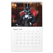 Zwarte katten in smokings. Katten zijn net mensen Kalender (Feb 2026)