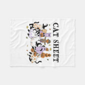 Zwarte katten in spookkostuum Grappig Kattenblad H Fleece Deken (Voorkant (Horizontaal))