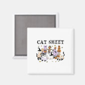 Zwarte katten in spookkostuum Grappig Kattenblad H Magneet (Voorkant / Achterkant)