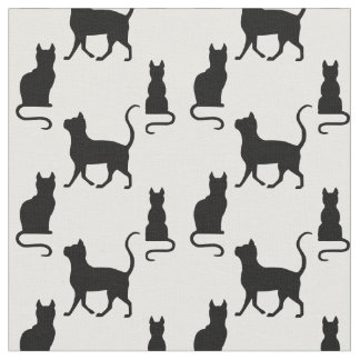 Zwarte katten/katten/kitten silhouet op zadelpng stof
