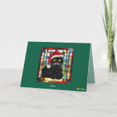 Zwarte Katten Kerst Koekjes Kaart (Achterkant)