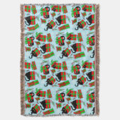 Zwarte Katten Kerstcadeaus Patroon  Deken (Voorkant Verticaal)