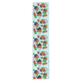 Zwarte Katten Kerstcadeaus Patroon Korte Tafelloper (Voorkant)