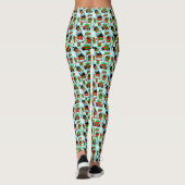 Zwarte Katten Kerstcadeaus Patroon Leggings (Achterkant)