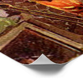Zwarte Katten Kerstmaal op Thanksgiving Poster (Hoek)