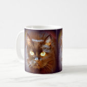 zwarte katten koffiemok (Voorkant links)