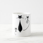Zwarte katten koffiemok (Center)