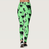 Zwarte katten leggings (Achterkant)
