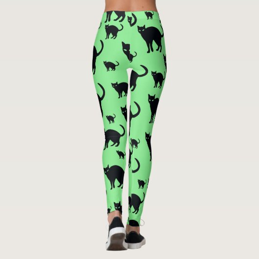 Zwarte katten leggings (Achterkant)