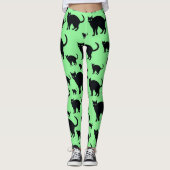 Zwarte katten leggings (Voorkant)