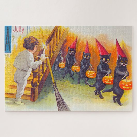  zwarte katten legpuzzel (Horizontaal)