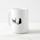 Zwarte katten met Halloween Koffiemok (Voorkant links)