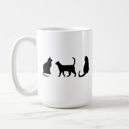 Zwarte katten met Halloween Koffiemok