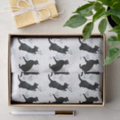 Zwarte katten met martinisweefsel papier (Geschenk)