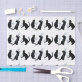 Zwarte katten met martinisweefsel papier (Craft)