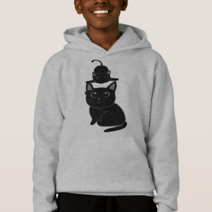 zwarte katten, moeder en kind