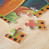 ZWARTE KATTEN, MUIS, POMPOENVELD HALLOWEEN PUZZEL (Zijkant)