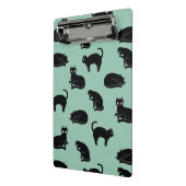 zwarte katten naadloos patroon mini klembord (Angled2)