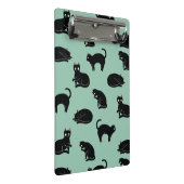 zwarte katten naadloos patroon mini klembord (Schuin)