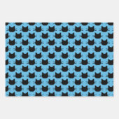 Zwarte katten Ontwerpverlooppapierset voor zwarte  Inpakpapier Vel (Voorkant 3)