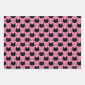 Zwarte katten Ontwerpverlooppapierset voor zwarte  Inpakpapier Vel (Voorkant 2)